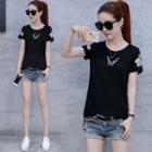 Butterfly Perforated Short Sleeve T-shirt