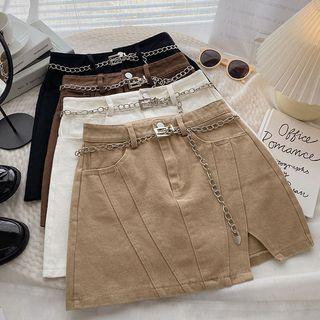 High-waist Skirt With Chain