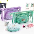 Set: Transparent Makeup Pouch + Inset Pouch