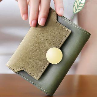 Round Buckled Panel Wallet