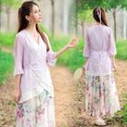 Floral Print 3/4 Sleeve Top