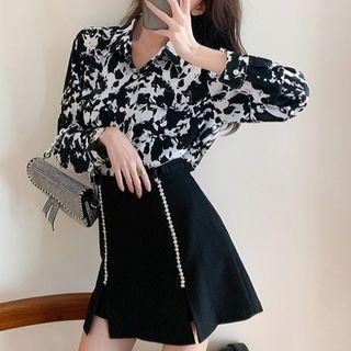 Print Shirt / A-line Skirt