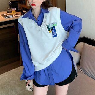 Details Loose Vest / Loose-fit Long Shirt