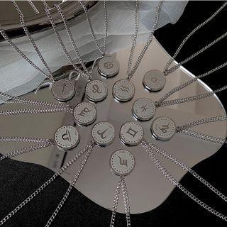 Zodiac Sign Pendant Stainless Steel Necklace (various Designs)