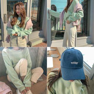 Pastel Color Plain Sweatshirt