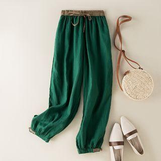 High Waist Linen Loose Fit Pants