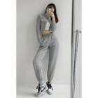 High-waist Waffle Jogger Pants