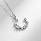 S925 Sterling Silver Moon Necklace Necklace - Moon - Silver - One Size