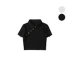 Short-sleeve Asymmetrical Polo Shirt