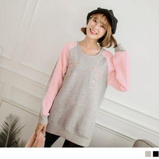 Color Block Embroidery Top