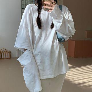 Detachable-sleeve T-shirt White - One Size