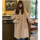 Long Hooded Buttoned Coat