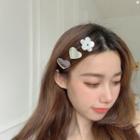Heart / Flower Mirrored Hair Clamp