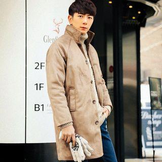 Single-breasted Faux-suede Coat