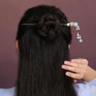 Resin Bead Faux Pearl Hair Stick