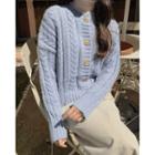 Pastel Cable-knit Cardigan