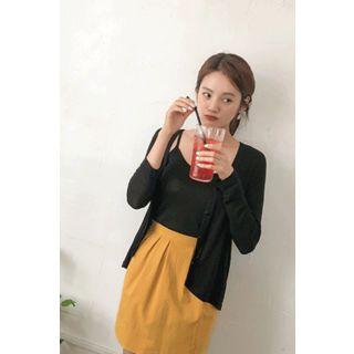 Pleated Waist Miniskirt