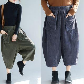 Pocket-front Harem Jeans