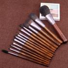 Set Of 14: Makeup Brush Brown - One Size