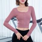 Long-sleeve Sports Ribbed T-shirt