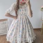 Sleeveless Printed A-line Lolita Dress
