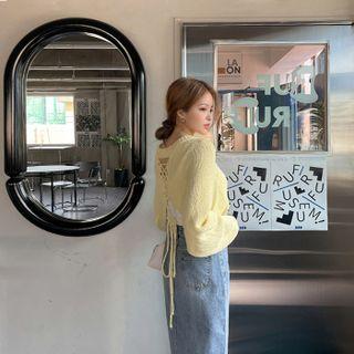 Lace-up Two-way Knit Top