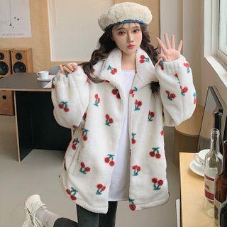 Cherry Fleece Zip Jacket