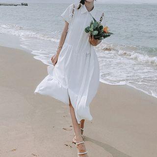 Cutout Irregular Midi A-line Dress