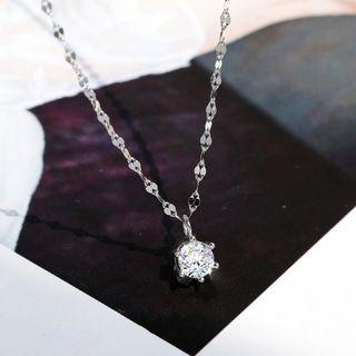 Rhinestone Pendant Necklace 1 Piece - Rhinestone - One Size