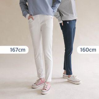 Patched Cotton Pants In 2 Lengths