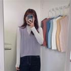 Cable Knit Sweater Vest T-shirt - Black - One Size