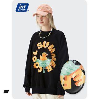 Unisex Cartoon-print Loose Sweatshirt