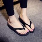 Plain Platform Flip Flops