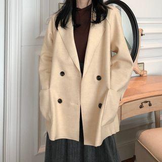 Double-breasted Coat / Long-sleeve Top / A-line Skirt