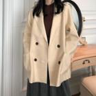 Double-breasted Coat / Long-sleeve Top / A-line Skirt