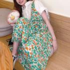 Short-sleeve Blouse / Sleeveless Floral Print Dress