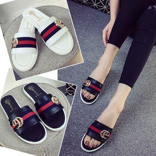 Stripe Slide Sandals
