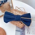 Fabric Bow Hair Clip Cm1312 - Denim Blue - One Size