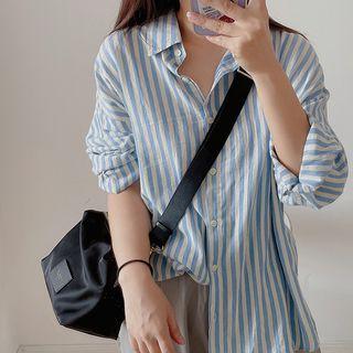 Genuine Leather Nylon Crossbody Bag