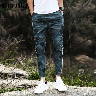 Letter Camouflage Jogger Pants