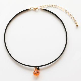 Halloween Pumpkin Pendant Choker