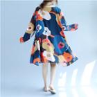 Round-neck Flower A-line Dress