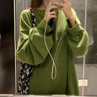 Oversize Long-sleeve T-shirt T-shirt - Green - One Size