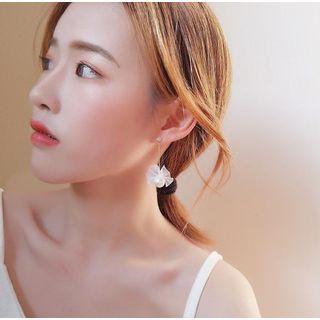 Faux Pearl Lace Bow Dangle Earring As Shown In Figure - One Size