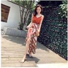 Set: Camisole + Maxi Printed A-line Skirt