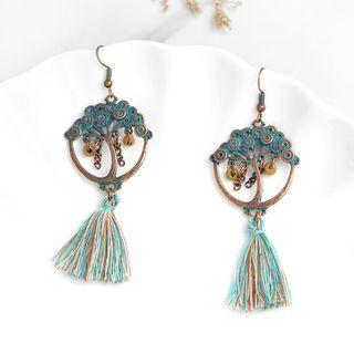 Tree Of Life Earring Eh483 - Green - One Size