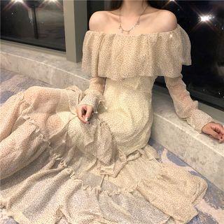 Sequined Layered Mesh Dress As Shown In Figure - One Size