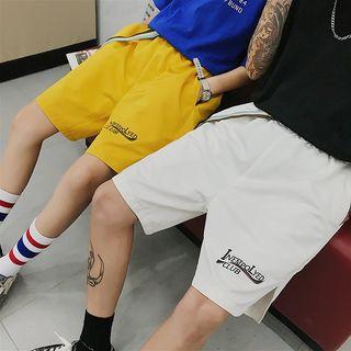 Slit-side Lettering Shorts