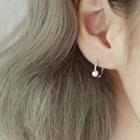 Bead Hoop Earring 1 Pair - Silver - One Size