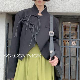 Asymmetrical Bow Blazer